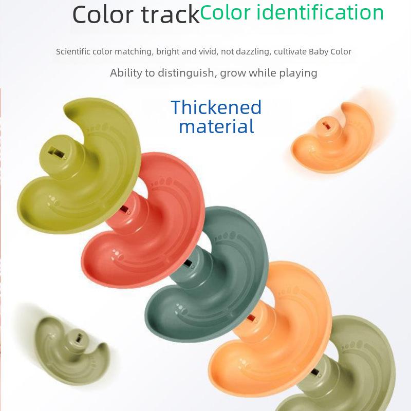 Rainbow Educational Stacking Tower: Children's Rolling Ball Toy