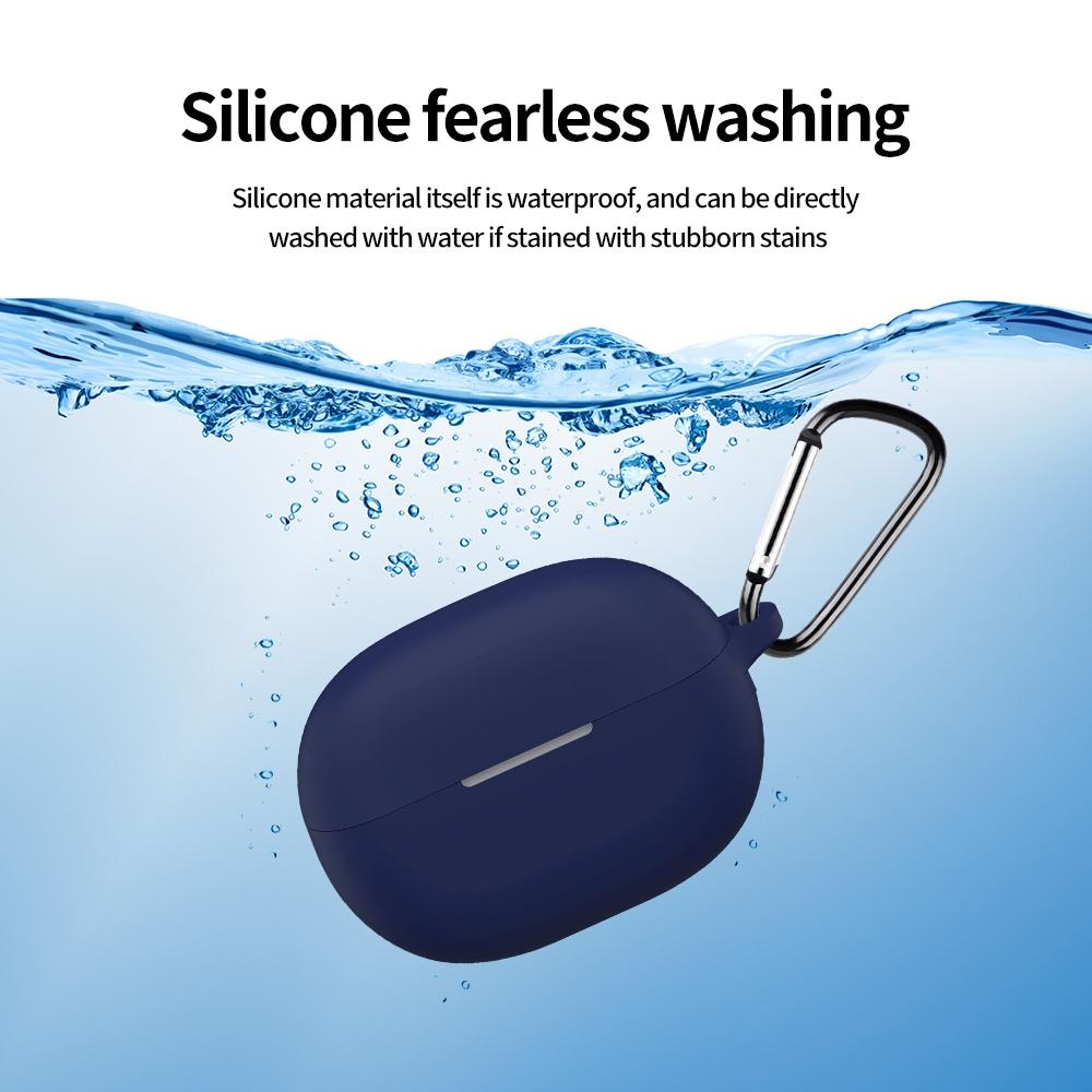For Huawei FreeBuds Pro 5 Silicone Case Wireless Earphone Anti-Scratch Protective Cover with Carabiner