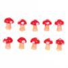 10Pcs Mushroom Ceramic Beads Cute Mini Colorful Loose Spacer Beads For Diy Jewelry Making Bracelet Necklace Accessories