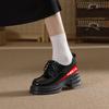 Small Leather Shoes Lace-up Women's New Inner Height-increasing Women's Shoes 3233 Single Shoes Muffin Shoes Thick Sole