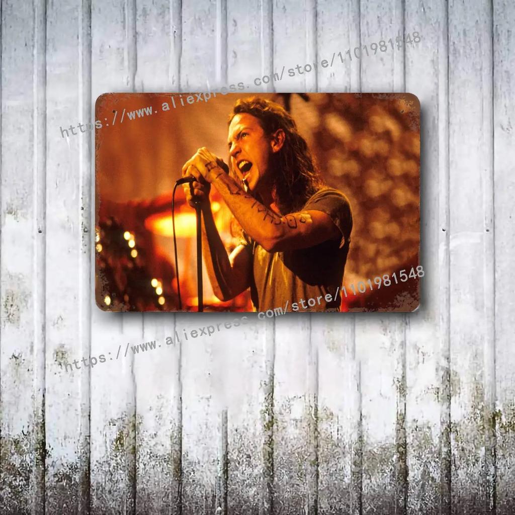 Pearl Jam Band metal Decor Poster Vintage Tin Sign Metal Sign Decorative Plaque for Pub Bar Man Cave Club Wall Decoration