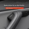 Waterproof Suede Door Switch Button Stickers Non-Slip Anti-Scratch Car Window Lift Button Trim Covers Auto Interior Accessories