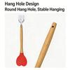 Food Grade Silicone Heart Shape Spatula with Wood Handle For Cake Decorating Stirring Folding Dough Kitchen Utensils