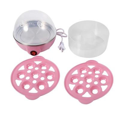 Multifunzionale Doppio Strato Elettrico Uova Bollitore Cuocitore Vapore Uso Cucina Casa  (Rosa)