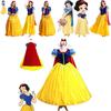 Enchanting Snow White Women Costume Princess Dress With Bustle And Headband For Halloween