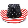 Sailor Dance American Flag Vintage Western Cowboy Hat Summer Prairie Straw Top Hat Neutral Paper Straw Hat JXS-