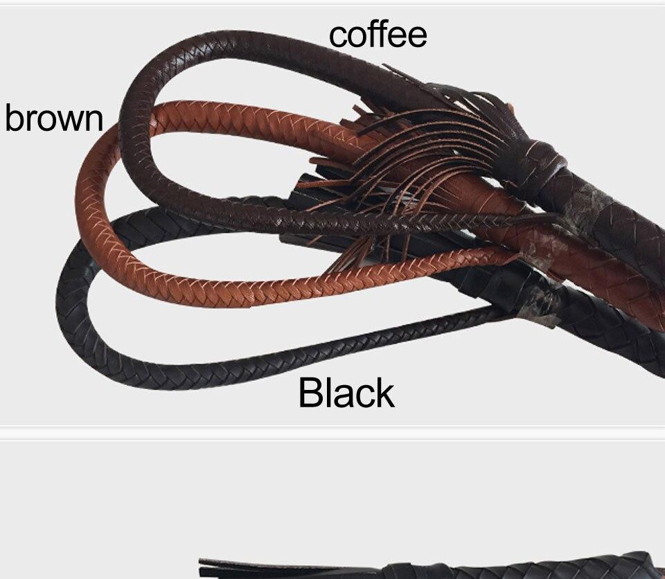 80Cm Braided Whip Impact Play Spanking Toys Fetish Kink Whips