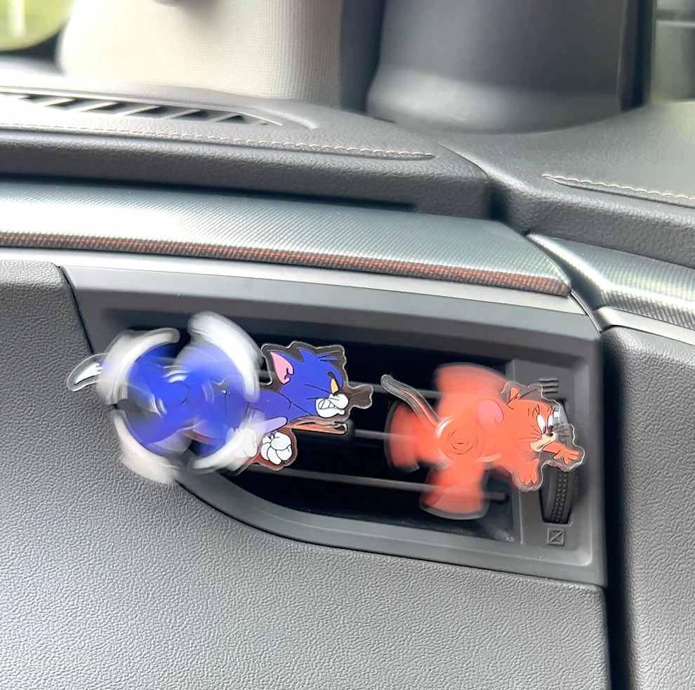 [1 + 1 Kombination] Tom & Jerry Auto Ornament, Lüftung Katze, Tom & Jelly,