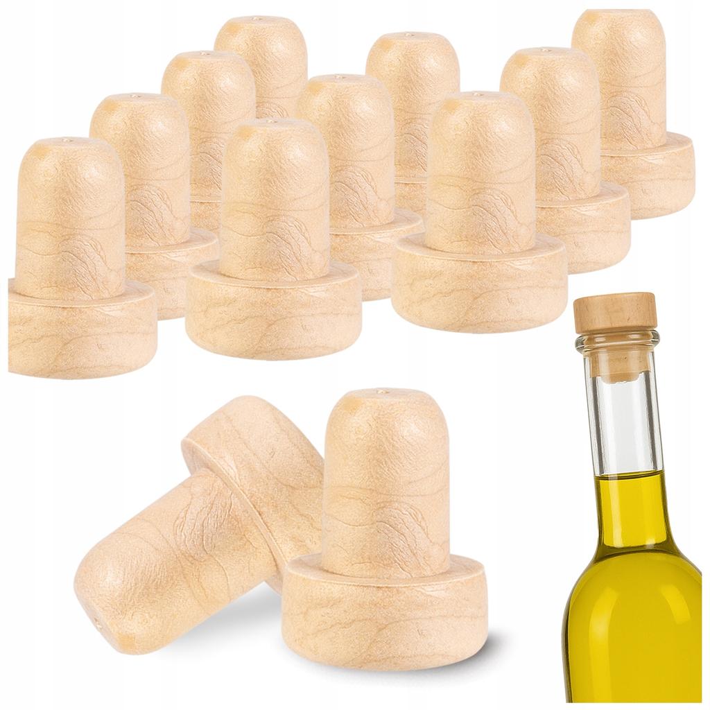 10x SYNTHETIC WINE CORN 12 mm BOTTLE CORK MUSHROOM WINE STOPPER