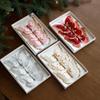 Christmas Decoration Double Layer Butterfly Christmas Tree Clip Hanging Decoration Sparkling Pink Hollow Pendant Decoration