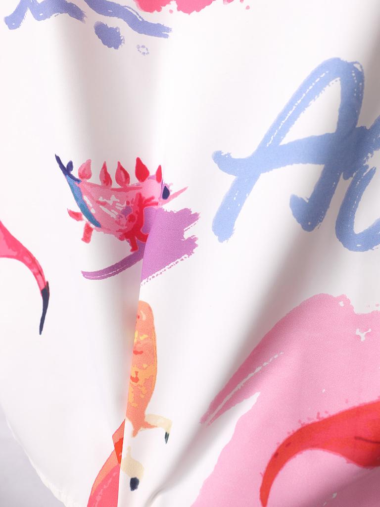 Oversized Loose Dinosaur Printed Short Sleeved Shirts for Men Summer Casual Shirt Trendy Versatile Streetwear for Male