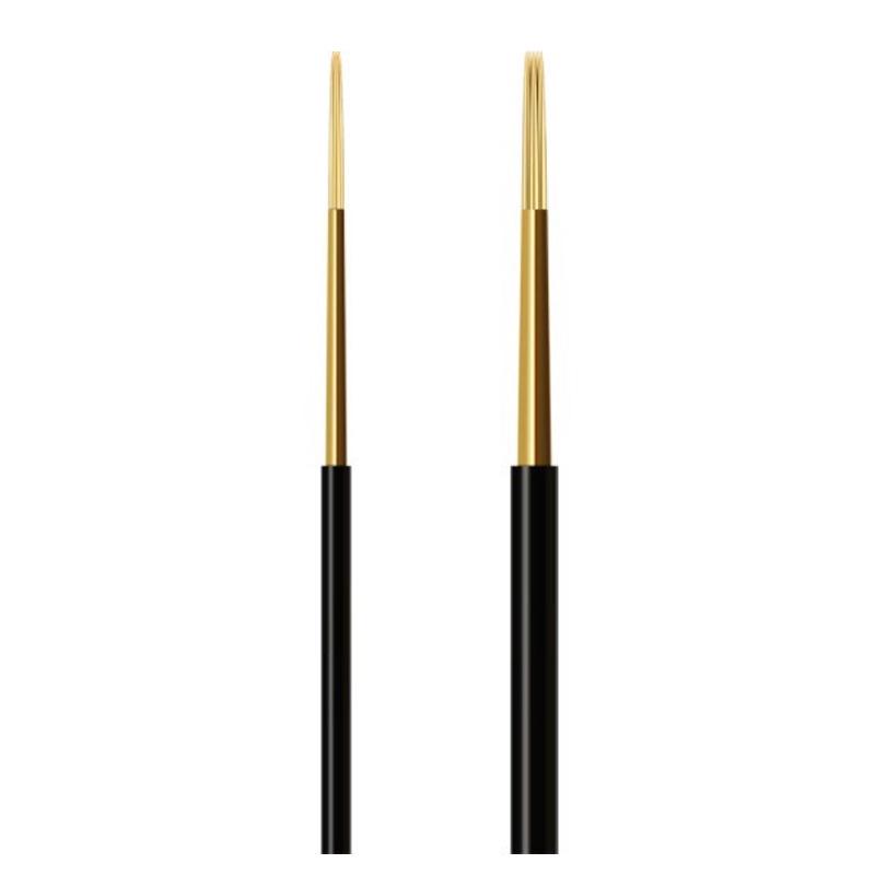 Authentic Gold Microblading & Shading Needles - 5-Round, 3 Tapered for Semi-Permanent Eyebrows