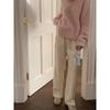 Women's Autumn Velvet Casual Sweatpants - Straight Fit Trousers for Fall and Winter