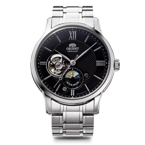 

Orient SUN & MOON Automatic Mechanical Watch, Classic RN-AS0001B, Men s, Black, with Japanese Manufacturer s Warranty