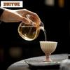 Handmade Blow Bubble Crystal Glass Tea Pitcher Japanese Fair Cup Cha Hai Justice Cup Dahongpao Fair Mug Teaset Supplies Craft