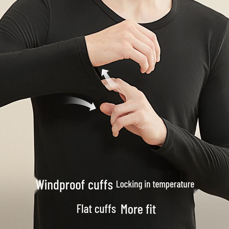 MIIOW Men's Lightweight 7A Antibacterial Thermal Underwear Set