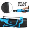 18V 100N.m Rechargeable Cordless Electric Wrench Right Angle Wrench with 2 Battery Charger Kit Ratchet Wrench Repair Tool