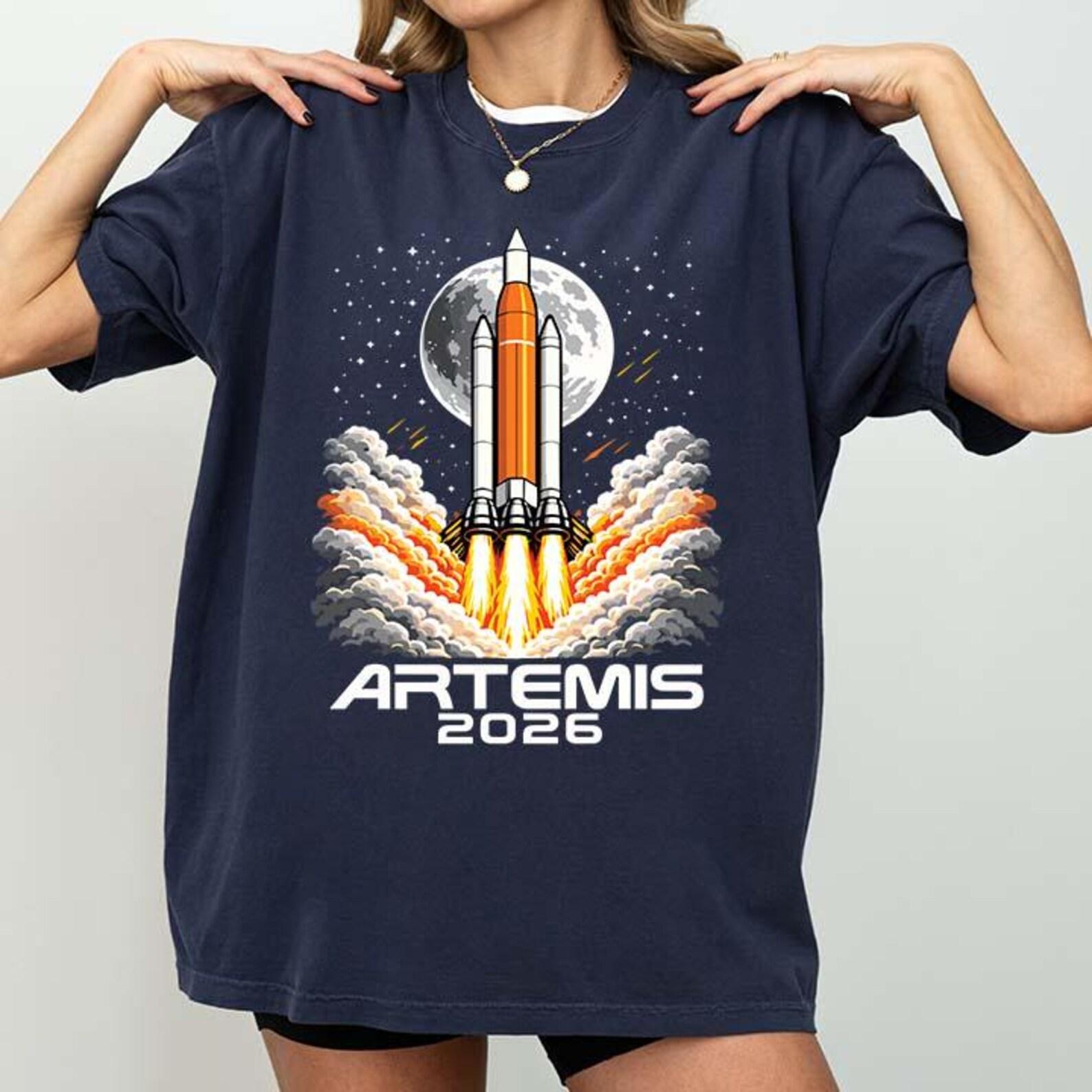 Artemis 2026 Space Galaxy Astronomy Science Outer Space T-Shirt 2XL