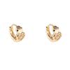 Classic Double Heart Zircon Earrings - European & American Fresh Fashion