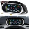 Car Truck 2 IN 1 LCD Gauge Water Temperature Meter +Voltmeter With 1/8 NPT Temp Sensor Water Temp Gauge for Auto Cars 12V/24V