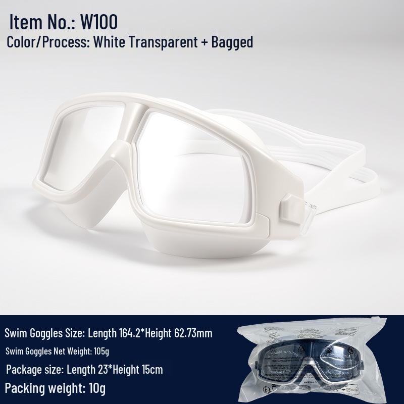 

Large Frame Unisex Waterproof Anti-Fog HD Swimming Goggles - Comfortable Fit