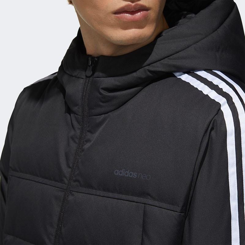 adidas Neo Sprt Dwn Puff Hooded Down Jacket Men Black Men's GJ8821