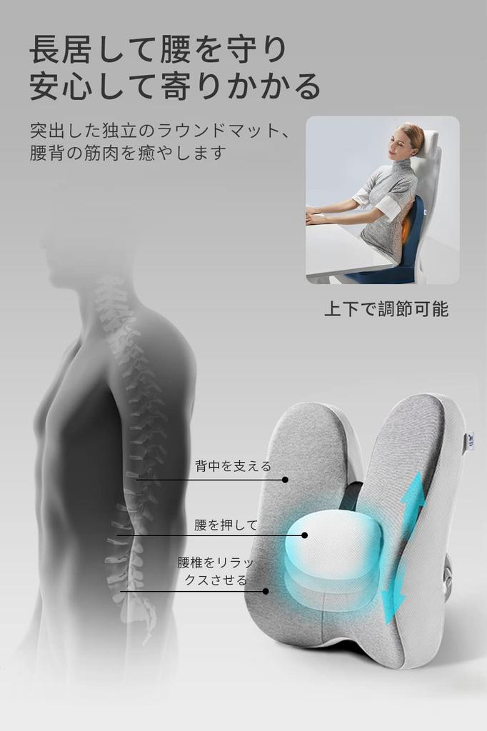 Gadeel Memory Foam Seat Cushion Lumbar Cushion Polyurethane Foam Ergonomic Lumbar Support Office Chair Cushion Prevents Back Hollow Back Buttocks