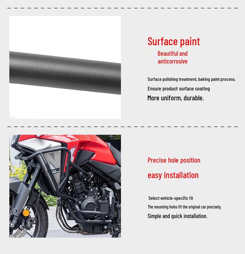 Honda NX500 Full Protection Upper & Lower Engine Bumper Bars - Anti-fall Modified Accessories