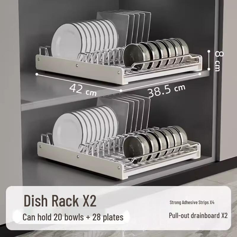 Built-in Kitchen Pull-Out Dish Drainer Rack