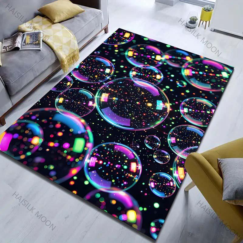 Multiple sizes Colorful Soap Bubbles Carpet for Living Room Bedroom Sofa Home Decor Rus Non-slip Floor Mat Luxury Gift
