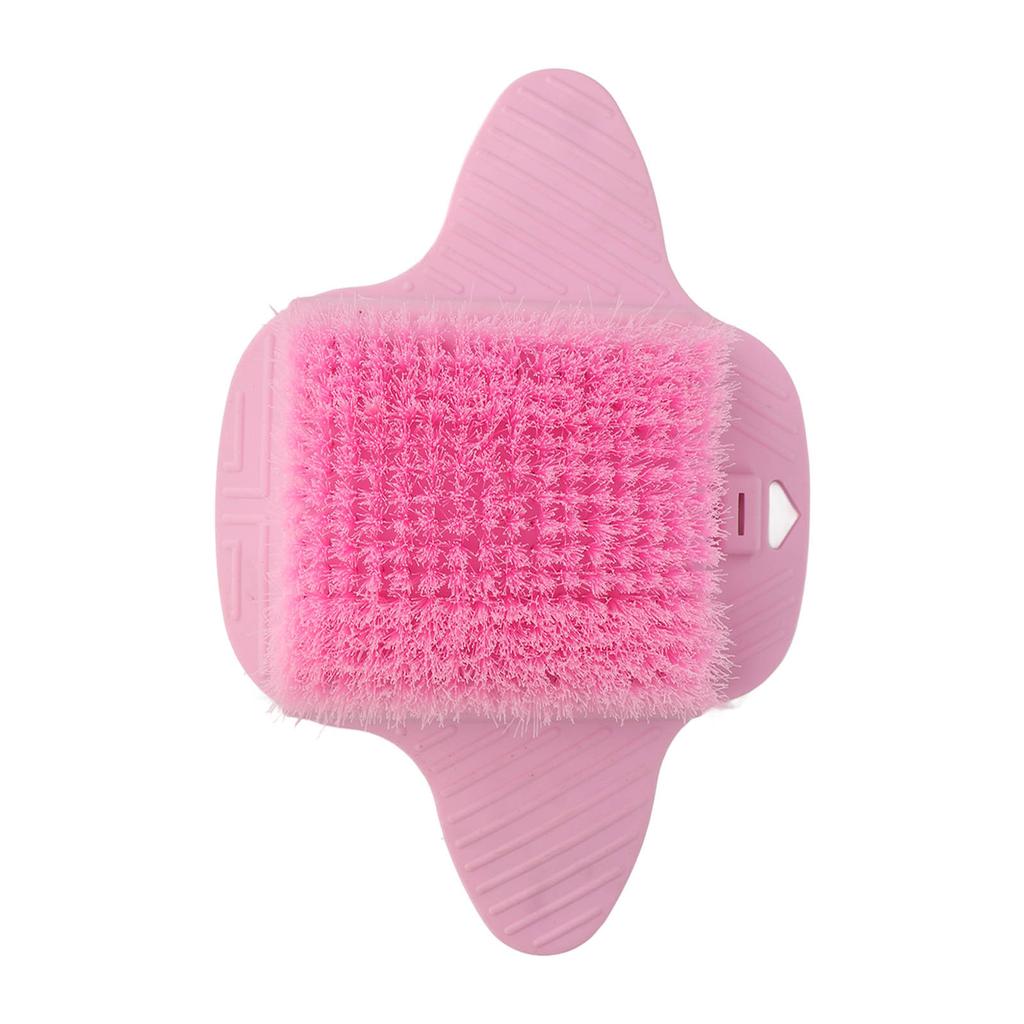 Foot Brush with Suction Cup Wall Mounted Foot Scrubber Sole Cleaning Massage Exfoliation Brush Pink