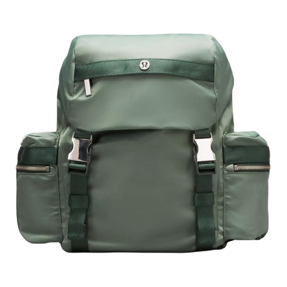 Lululemon Wunderlust 14L Sports Leisure Logo Backpack Unisex Backpack Gray Eucalyptus Green LU9B23S-064803 Gray Eucalyptus & Green,Mini