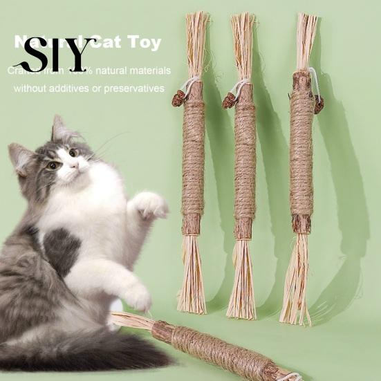 Chewable Cat Dental Stick Chew Toy Natural Vine Sticks Health Molar Catnip Treat Toys Teeth Cleaning for Indoor Kittens Interactive Playtime
