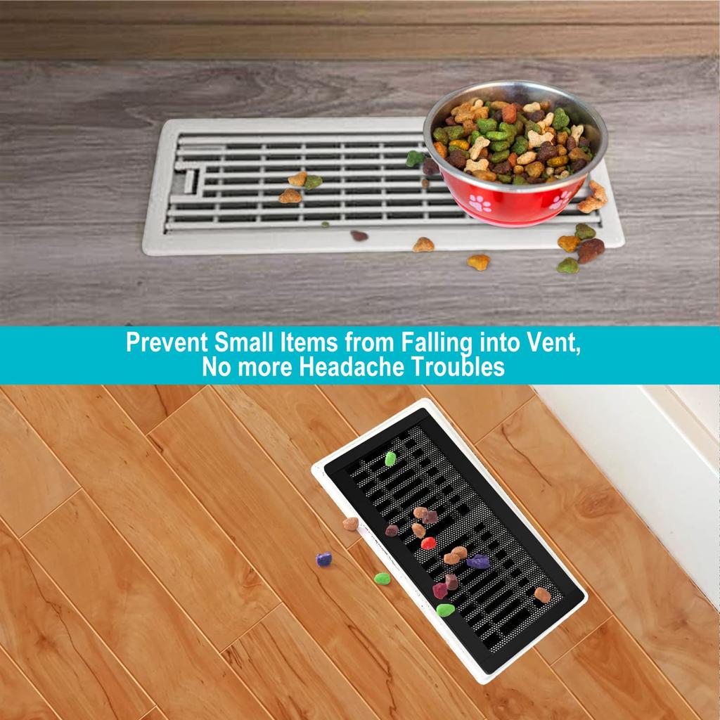 4 X 10'' Magnetic Floor Register Vent Covers, Stronger Magnet Vent Mesh,PVC Vent Screen Trap Perfect for Ceiling, Air Vent