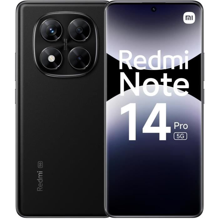 XIAOMI - Redmi Note 14 Pro 5G - 8 Go + 256 Go - Midnight Black