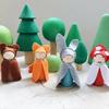 50pcs Natural DIY Wooden Figures Handicrafts Painting Dolls Toys  Wedding Craft
