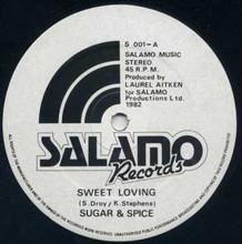 

12inch Record SUGAR SPICE L.A. BAND Sweet Loving Lovers Mood S001 Salamo Records 1982 UK Reggae Ska Dub Used