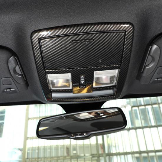 For Dodge Challenger 2010+ Roof Reading Light Lamp Panel Decor Trim Carbon Fiber