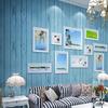 Blue Wood Grain Peel and Stick Wallpaper Wood Planks Removable Self-Adhesive Wall Paper Distressed Decorative Contact Paper