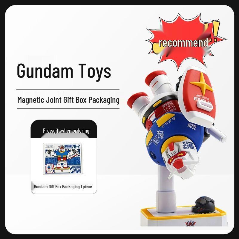 Magnetic Gundam Mecha Figure: Children's Toy and Exquisite Office Ornament.
