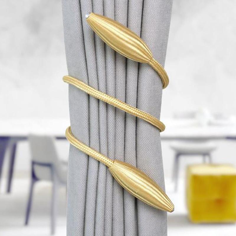 No Punch Curtain Tiebacks Fabric Creative Simple Curtain Tiebacks Curtain Tiebacks Accessories Storage Pair DIY Adjustable
