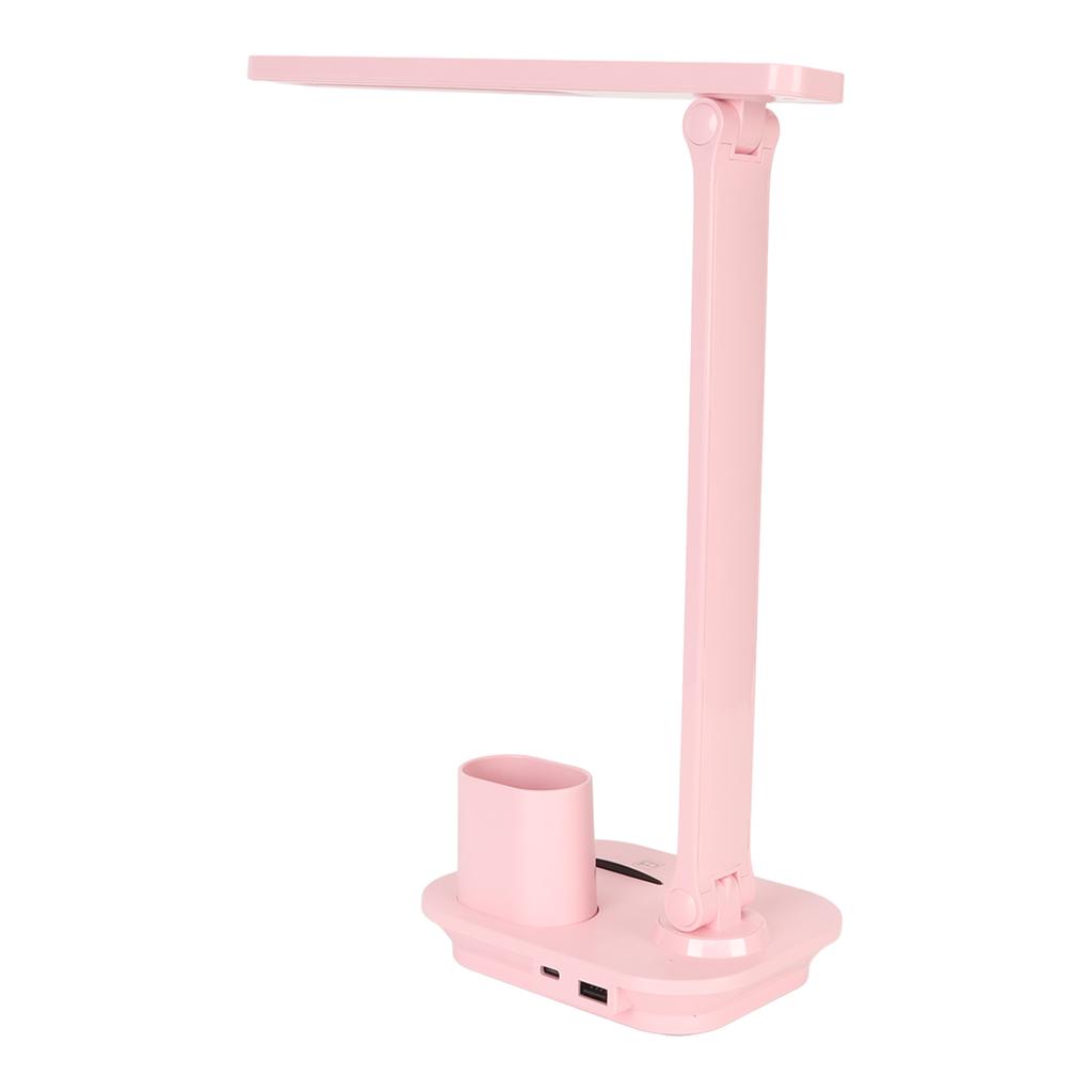 LED Table Lamp 5W Eye Caring Rechargeable 3 Color Temperature Stepless Dimmable USB Light with Pen