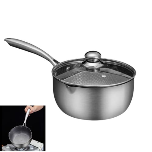 

Small, deep, non-stick frying pan with lid, 18cm/20cm/22cm/24cm stainless steel, non-stick, lightweight, easy to clean, compatible with all heat sourc