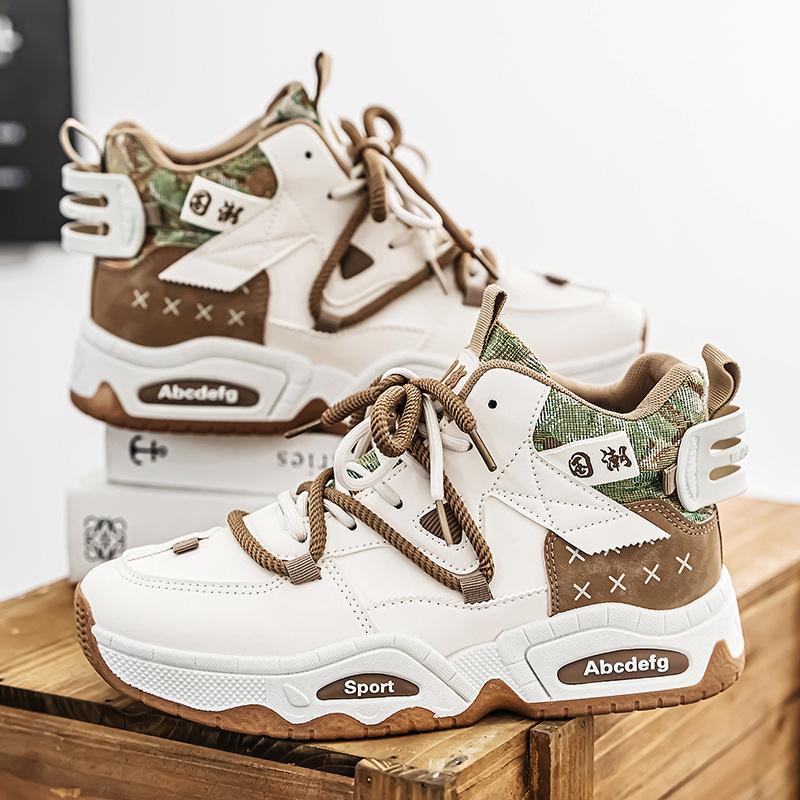 Autumn new thick-soled medium-top sports casual shoes youth shoes