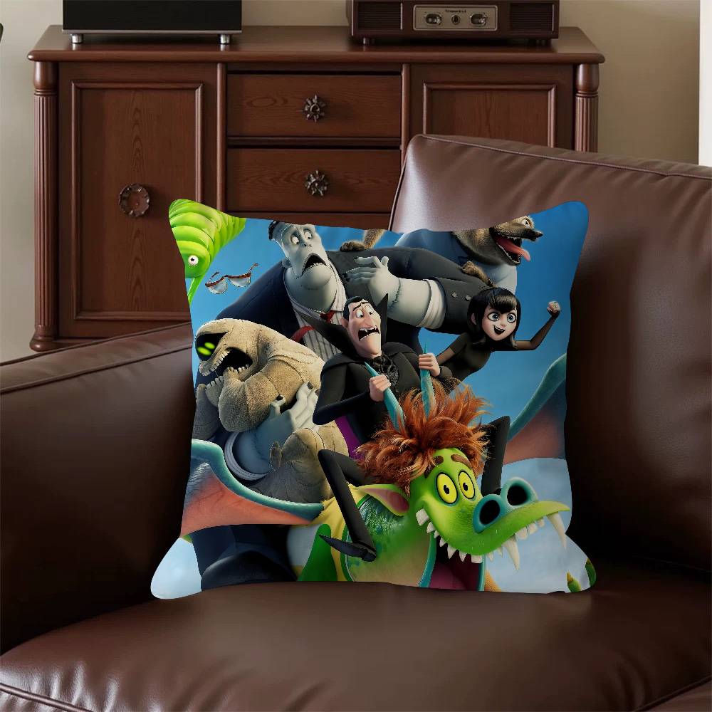 H-Hotel T-Transylvania Anime Cartoon Office Cushion Pillowcase Car Cushion Cover45X45CM Lumbar Pillowcase Sofa Pillowcover