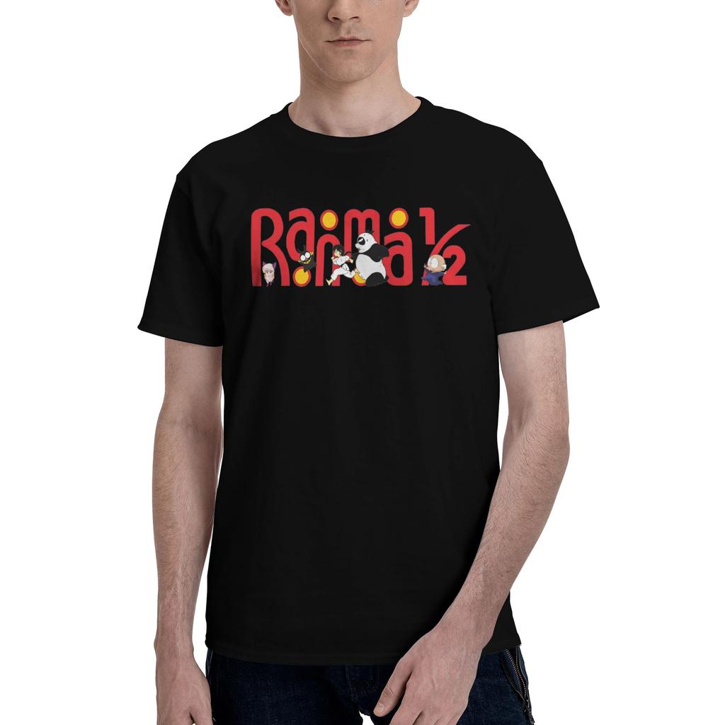 Ranma Saotome Anime Panda Manga Men Women's T Shirt  Casual Tee Shirt Short Sleeve T-Shirts 100% Cotton New Arrival Clothes