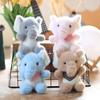 Cute Animal Scarf Elephant Plush Doll Toys Pendant Key Chain Backpack Hangings Decoration