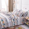 Boho Geometric Soft Duvet Cover Quen Sized Dimensions - 3 Piece Farmhouse Aztec Stripe Patern Print Microfiber Warm Comforter Cover Soft Beding Set