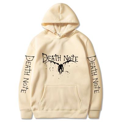 Death Note Anime Streetwear Ryuk Printed Hooded Men Women Aesthetic Prevalent Hoodies Plus Size Streetwear Harajuku Sweatshirt