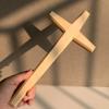 Kiefer Morgenstern 33cm Wandkreuz Zum Aufhängen an der Wand Massivholz Handwerk Holzkreuz für Wandkreuze für Heimdekoration christliche Geschenke